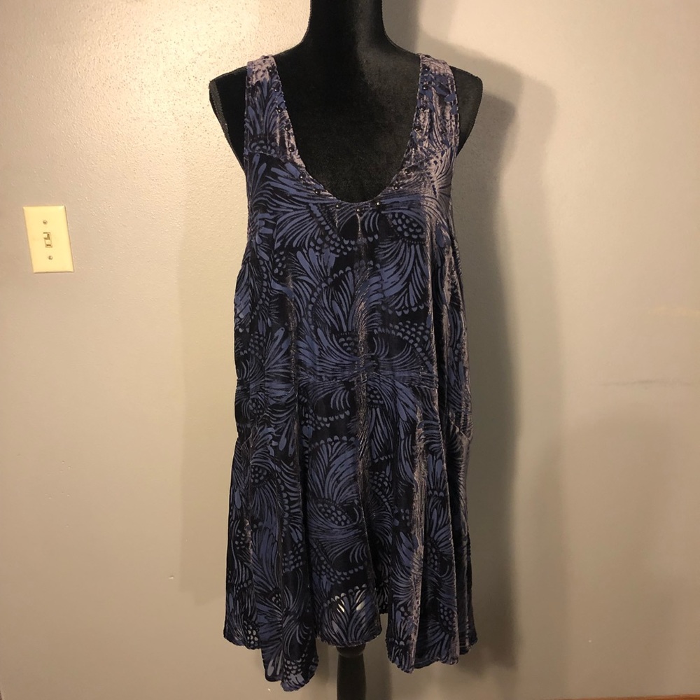 Free People Studded Burnout Velvet Dress